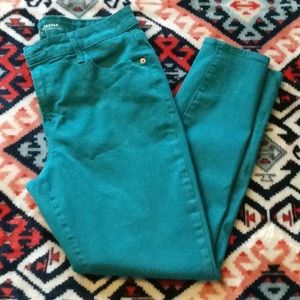 Old navy teal rockstar ankle jeans
